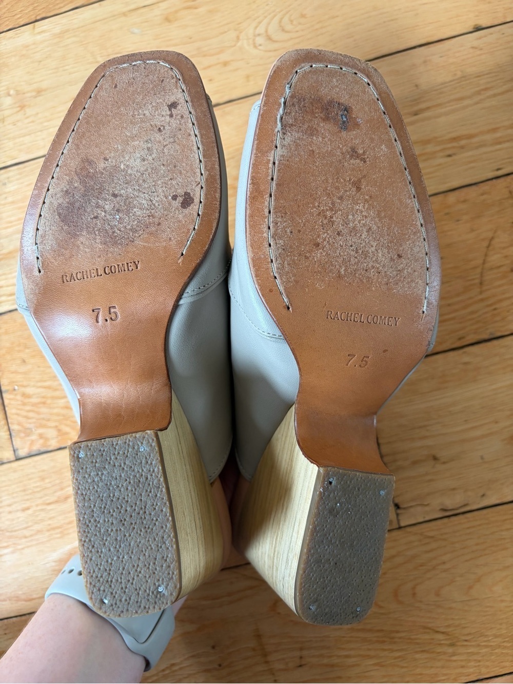 Rachel Comey Dahl Leather Open-Toe Block Heel Mule Sandal - Picture 7 of 7